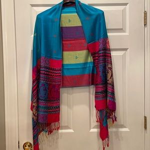 Paskmina multi-color shawl- brand new!